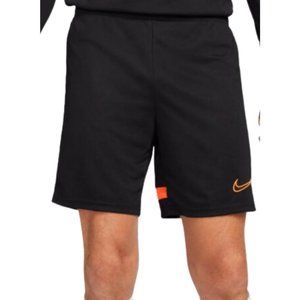 NIKE Men's Academy Dri-Fit Shorts Football Soccer Futbol Black/Orange Sm L XL
